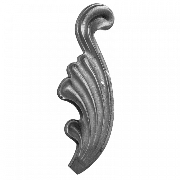 Decorative steel leaf 2 mm H90 x L30 mm ( right )