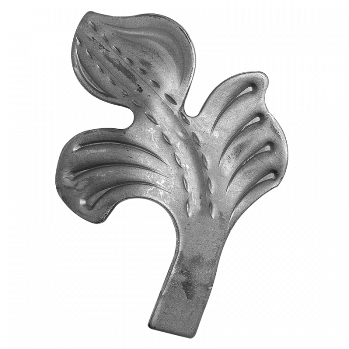 Decorative steel leaf 2 mm H80 x L60 mm ( right )