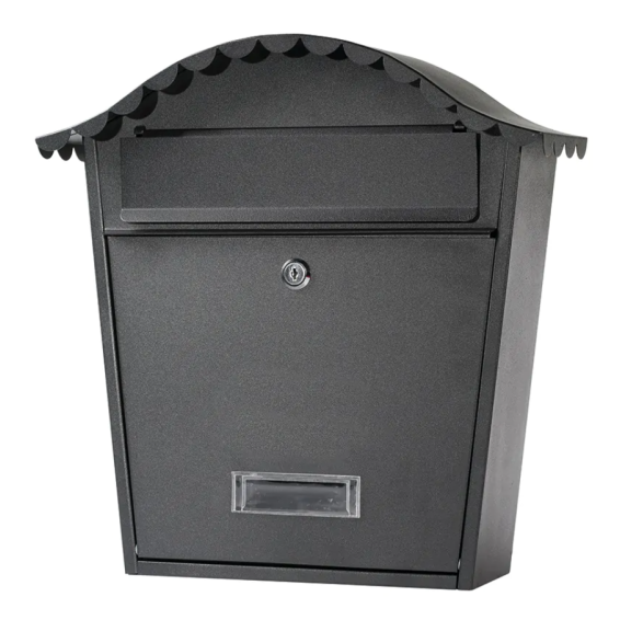 Mailbox, black 372 x 355 x 133 mm