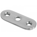 Handrail plate 64x24x4 mm, AISI 304 Satin