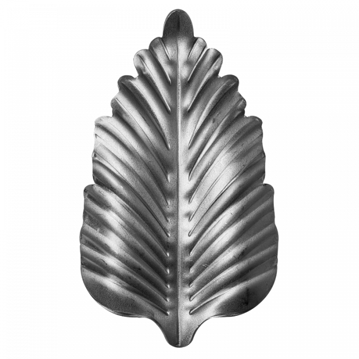 Decorative steel leaf 2 mm H115 x L70 mm