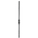Forged steel baluster 25x25mm H1200 x L66mm ( with decorative element)