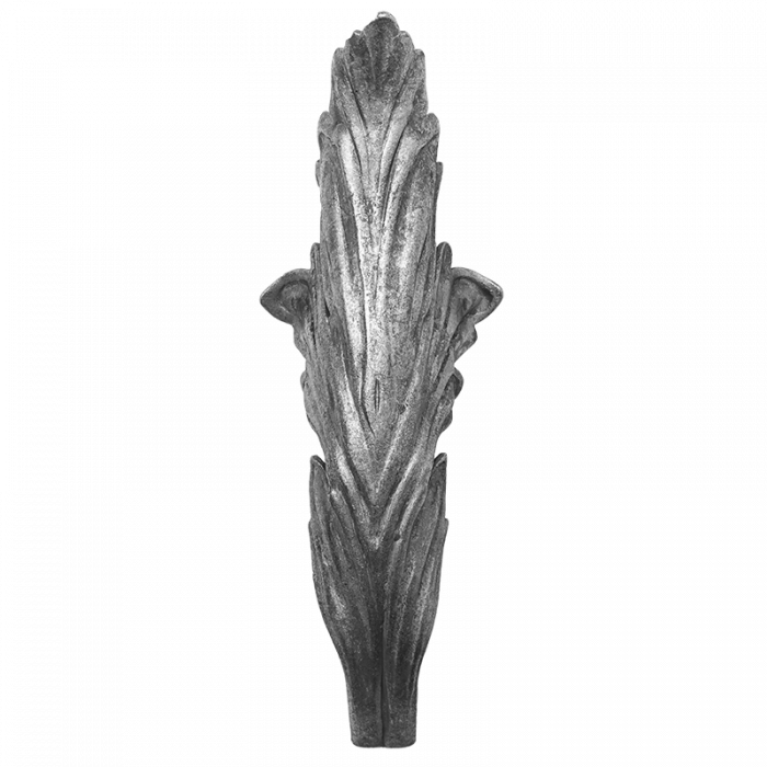 Decorative steel leaf 2,5 mm H240 x L70 mm