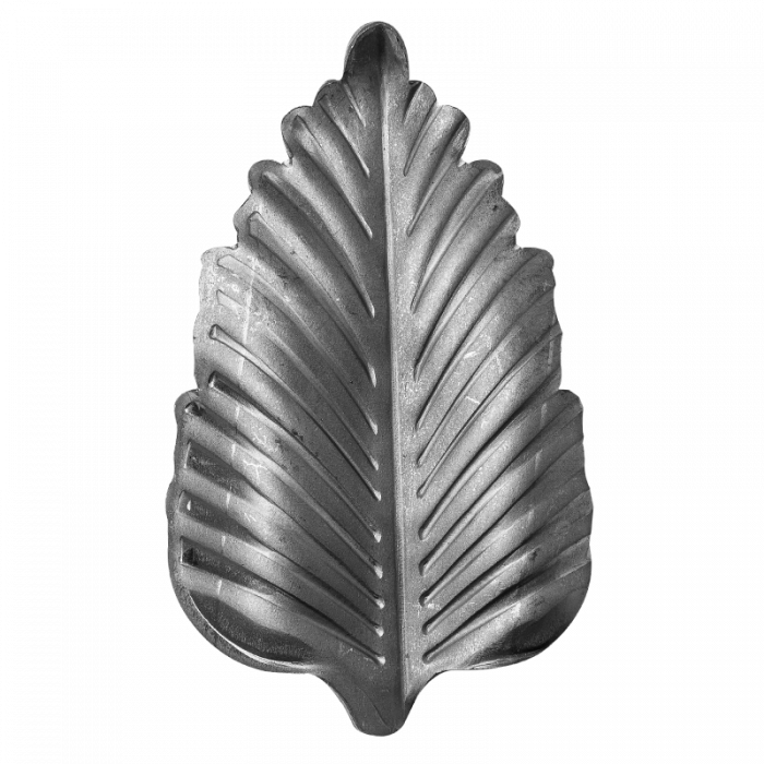 Decorative steel leaf 2 mm H85 x L50 mm