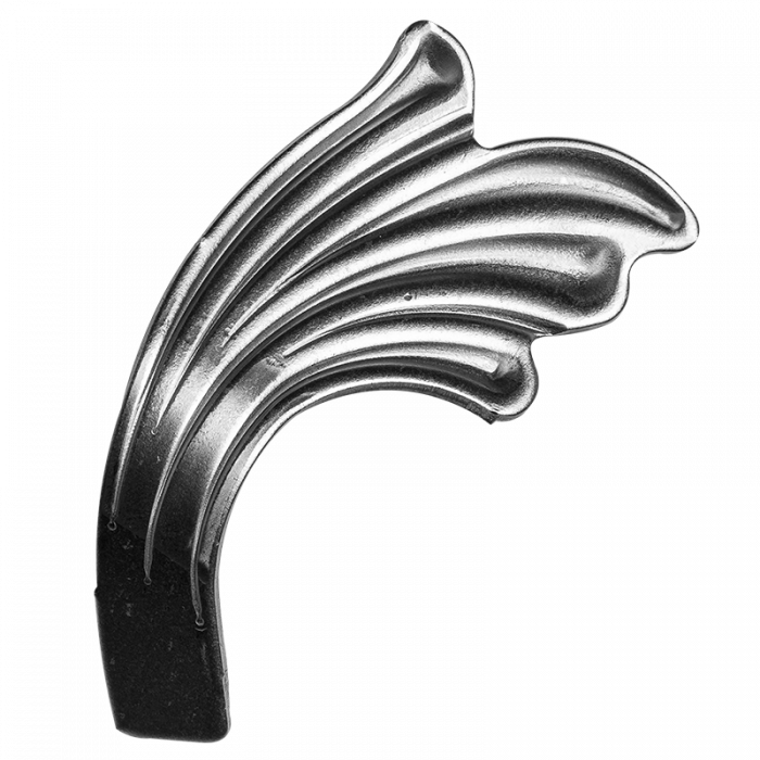 Decorative steel leaf 2,5 mm H50 x L90 mm ( right )