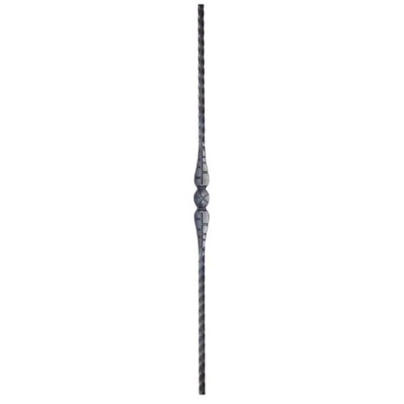 Forged steel baluster 12x12 mm H800 x L200 mm