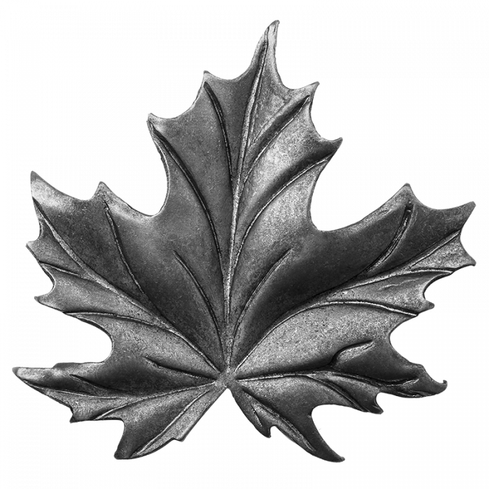 Decorative steel leaf 2 mm H165 x L155 mm