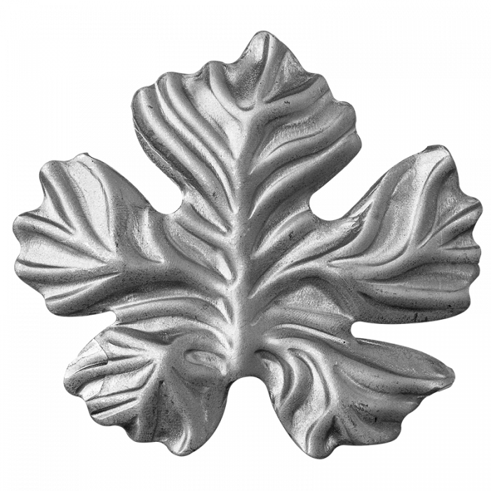 Decorative steel leaf 2 mm H85 x L95 mm
