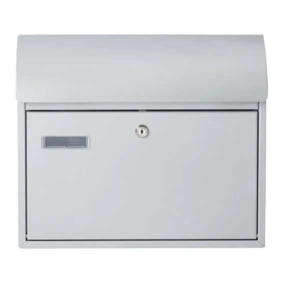 Mailbox 410x330x102mm, silver