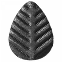 [K50.108] Dekoratīvā lapiņa 1 mm H45 x L33 mm