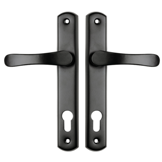 Door handle, black L280mm (hole startp handle and cylinder is 90mm)