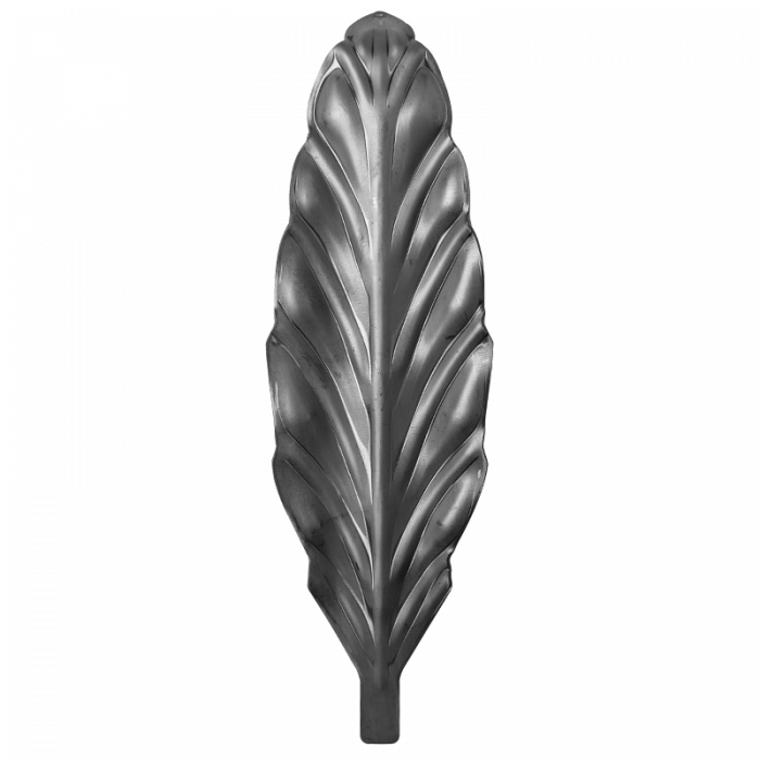 Decorative steel leaf 2 mm H260 x L75 mm