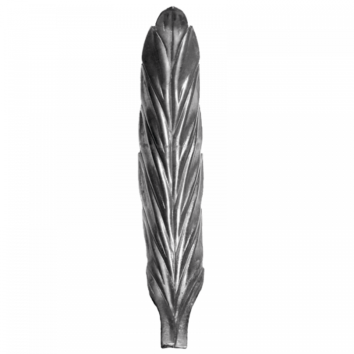 Decorative steel leaf 2 mm H235 x L50 mm
