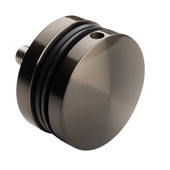 Glass clamp M10, D50mm AISI 304, dark chrome (8-17.52mm)