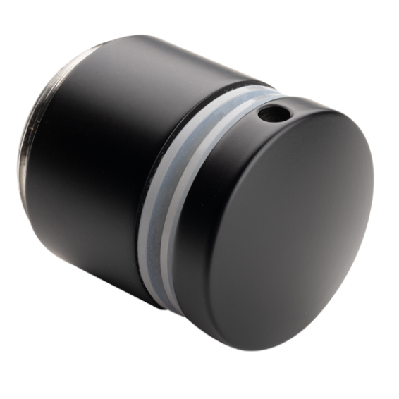 Glass clamp M10, D50mm, AISI 304, black (8-21.52mm)