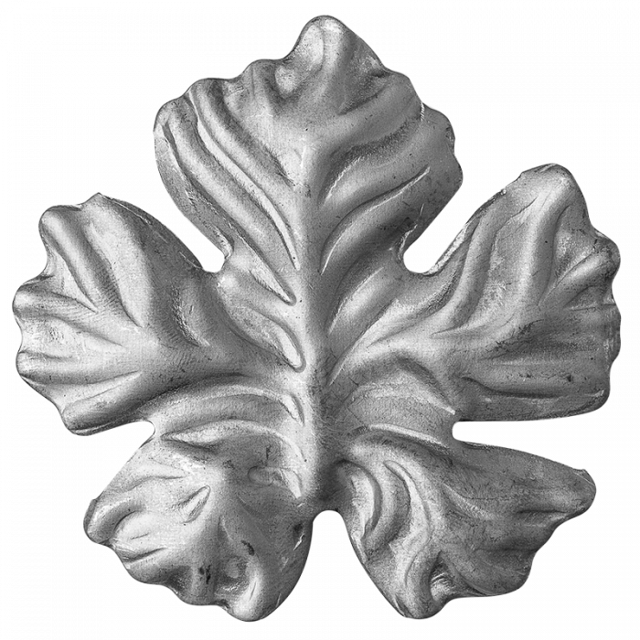 Decorative steel leaf 2 mm H70 x L70 mm