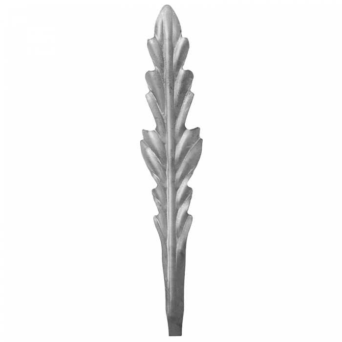 Decorative steel leaf 2 mm H285 x L56 mm
