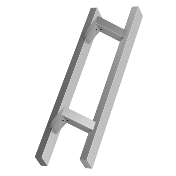 Nerūsējošā tērauda rokturis 45°, 40x20x300x500mm, AISI 304 Satin