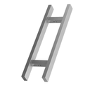 Door handle 90°, 40x20x300x500mm, AISI 304 Satin