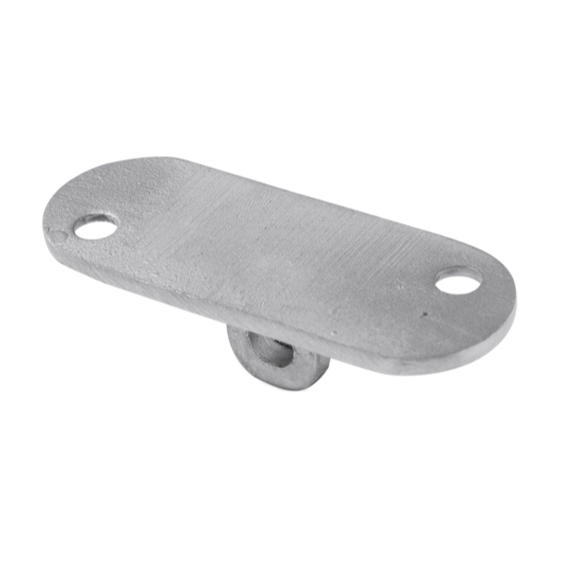 Handrail plate 64x24x4mm, AISI 304 Satin