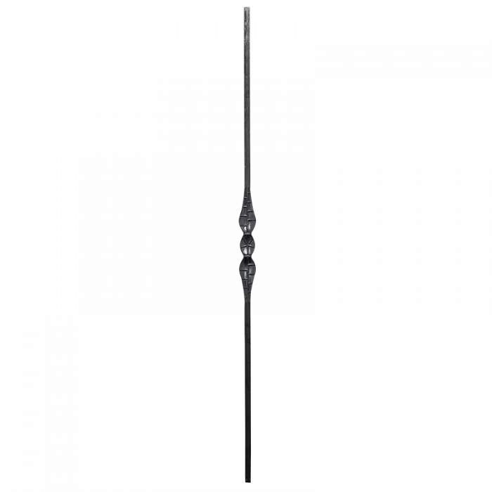 Forged steel baluster 12x12 mm H950 x L35 mm