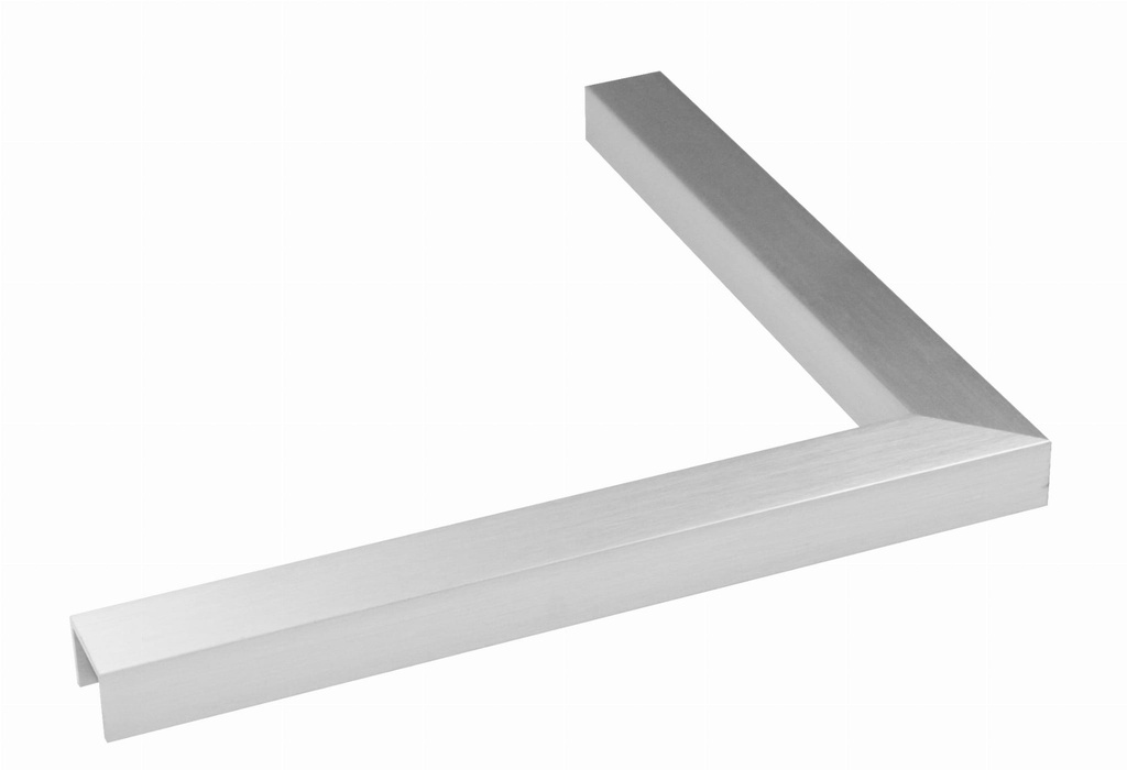 Aluminum U profile flush angle 90 gr. SATIN-ELOX