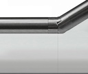 Railing connector D42,4mm 25°-55°,AISI 304, Satin