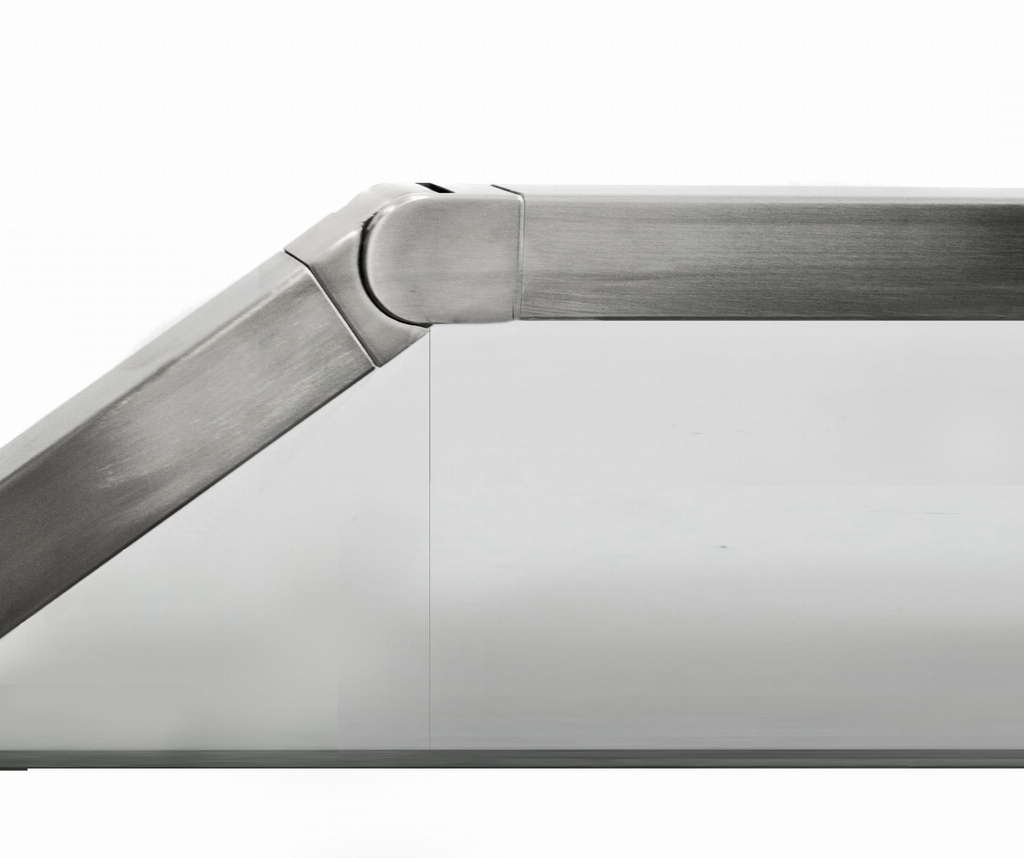 Margu savienotājs 40x40mm 25°-55°, AISI 304, Satin