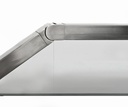 Railing connector 40x40mm 25°-55°, AISI 304, Satin