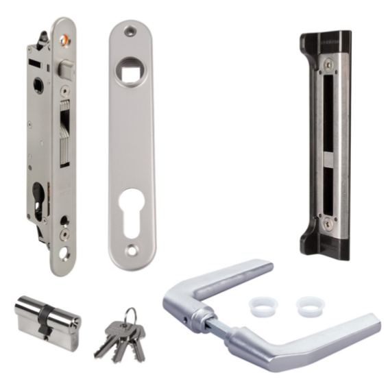 Lock set FORTYSET-40I-MA, for mortise lock FortyLock, LOCINOX