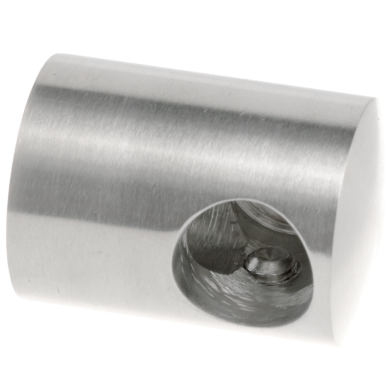 Crossbar holder d16mm D25 H22, AISI 304 Satin