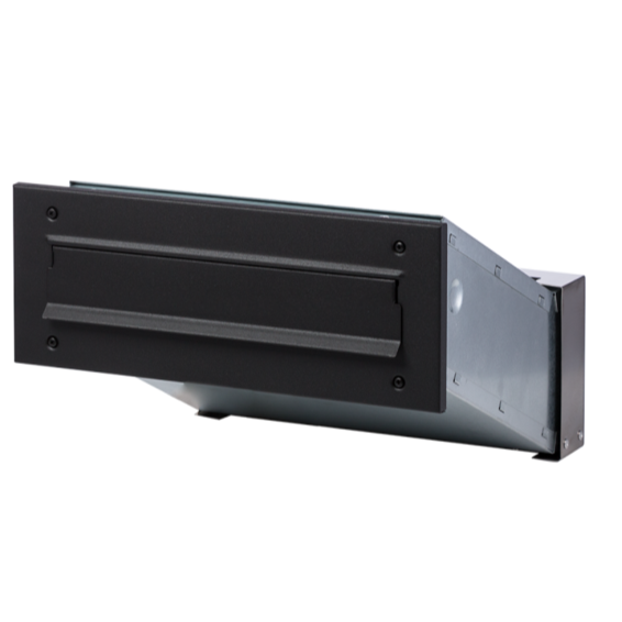 Daudzfunkcionālā iebūvējamā pastkaste, melna