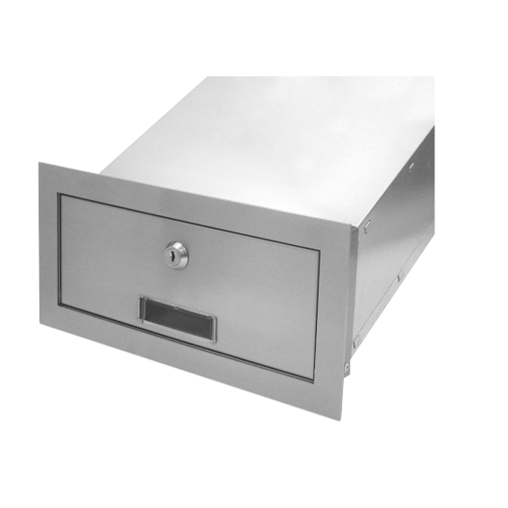 Multifunctional built-in mailbox 260x410mm, silver