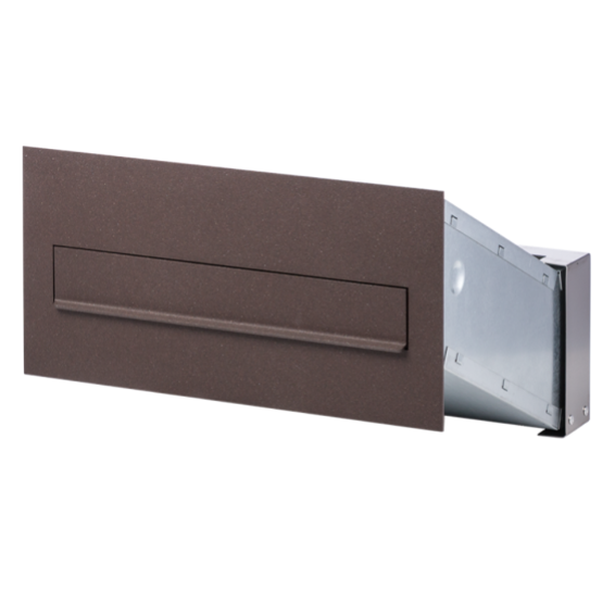 Daudzfunkcionālā iebūvējamā pastkaste 260x410mm, metāliski brūna