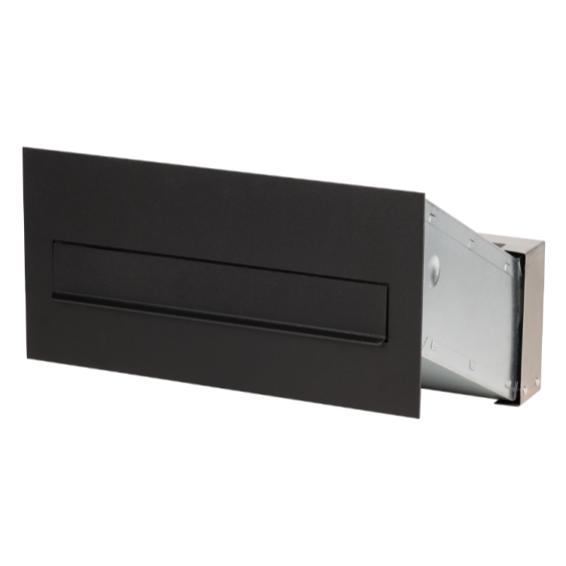 Multifunctional built-in mailbox 260x410mm, black