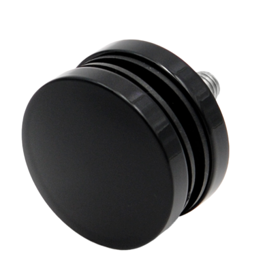 Glass clamp M10 D50mm, AISI 304, black (glossy) (8-17.52mm)