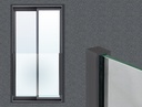 Aluminium profiles for french balconies with glass, with mounting to the window frame (painted RAL7016)