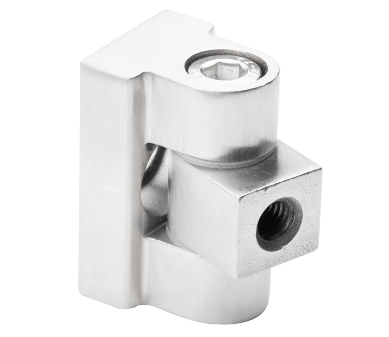 Hinge 180° for glass clamps, AISI 304, for flat surface