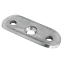 Handrail plate 42,4mm, AISI 316, Satin