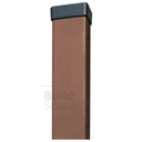 Metal post 60x40x1.2mm, RAL8017