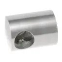 Держатель трубки закрытый d12mm (правый), на плоскую поверхность AISI304 шлифованный 