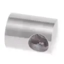 Держатель трубки закрытый d12mm (левый), на плоскую поверхность AISI304 полированный 