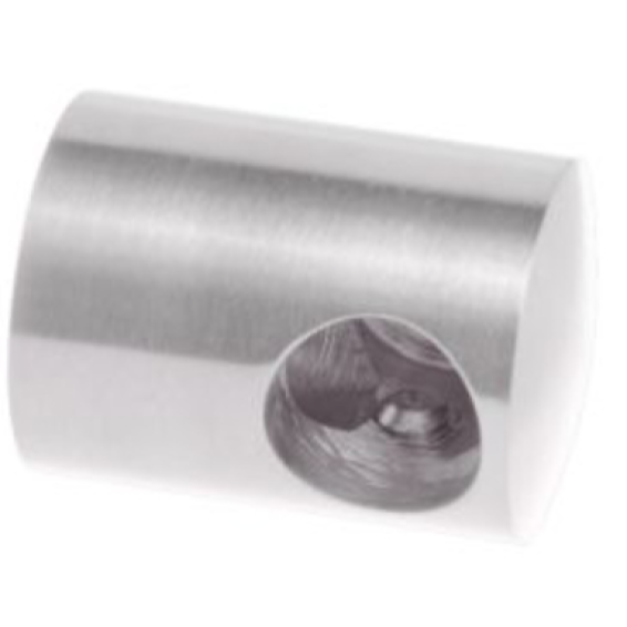 Šķērstieņa turētājs slēgtais (kreisais) d12mm D22 H20, AISI 304, Satin