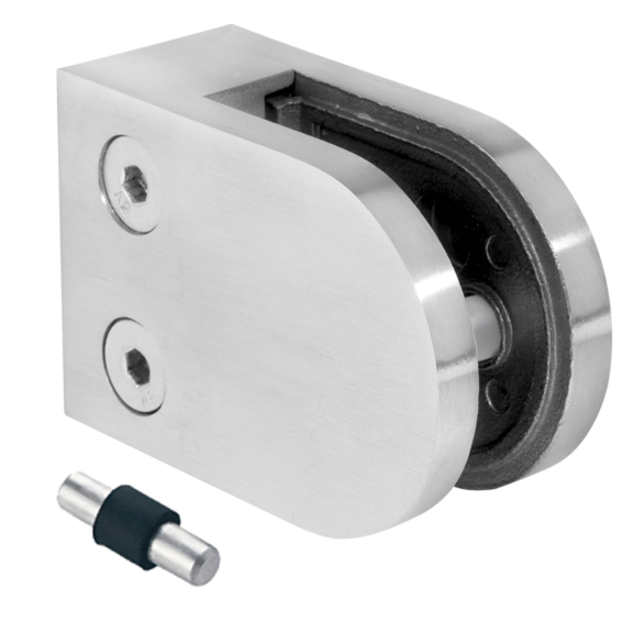 Cтеклодержатель 50x40x26mm AISI 304, шлифованный