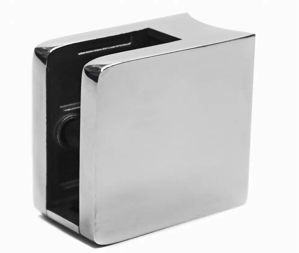 Stikla turētājs d42,4mm, 45x45x26mm AISI 304 pulēts