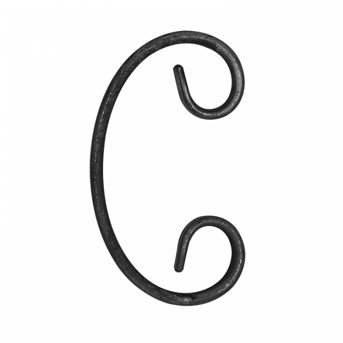 Forged steel element - type C 12x6 mm H110 x L64 mm