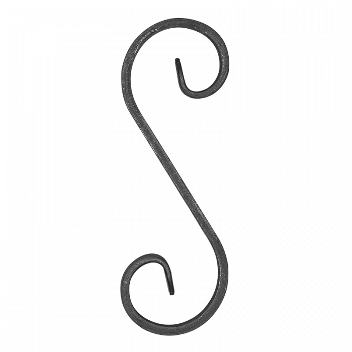Forged steel element - type S 12x6 mm H230 x L80 mm