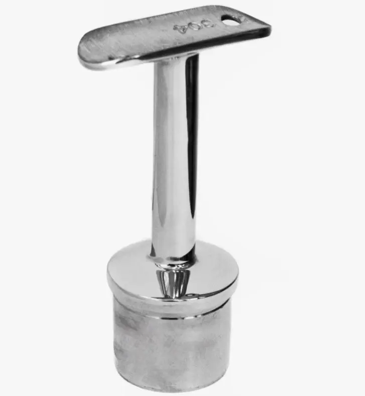 Handrail holder 42,4 h80 D42,4x2 (AISI 304 Polished) 