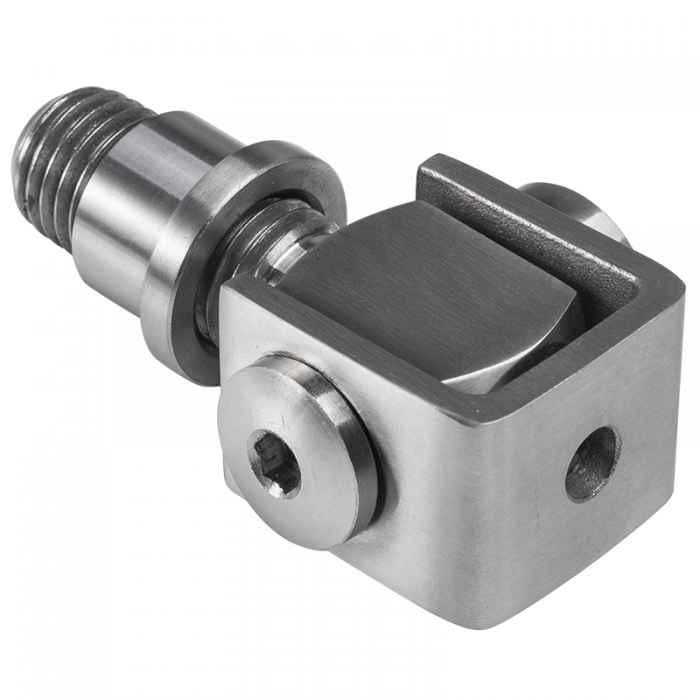 Regulējamā eņģe, nerūsējošais tērauds M12 B25xL62xG47 mm