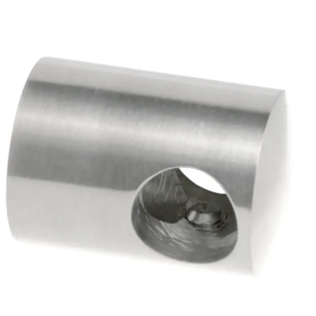 Crossbar holder, d12mm, for flat surface AISI304 satin